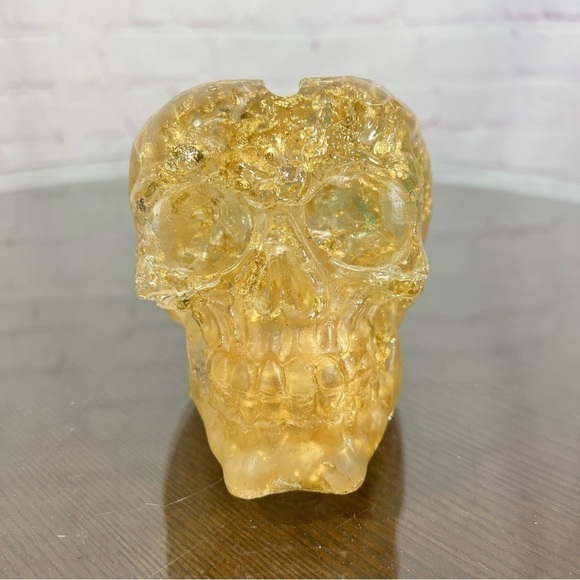 RESIN EPOXY with Gold Flakes Planter/ash tray Pen Holder. - Picture 2 of 16